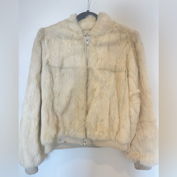 Vintage Genuine Rabbit Fur Bomber Jacket - Dino Ricco - Picture 3 of 15